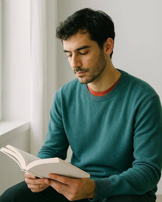 Leyendo cerca de la ventana